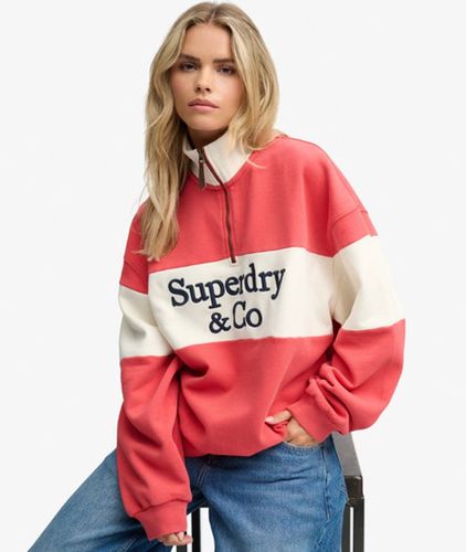 Damen Company Logo Sweatshirt mit Lockerer Passform - Größe: 42 - Superdry - Modalova