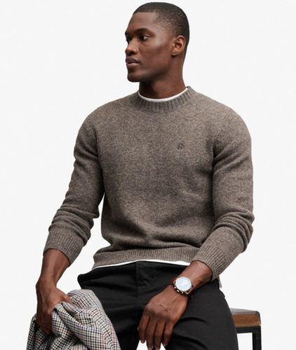 Herren Pullover mit Zopfmuster-Ärmeln - Größe: M - Superdry - Modalova