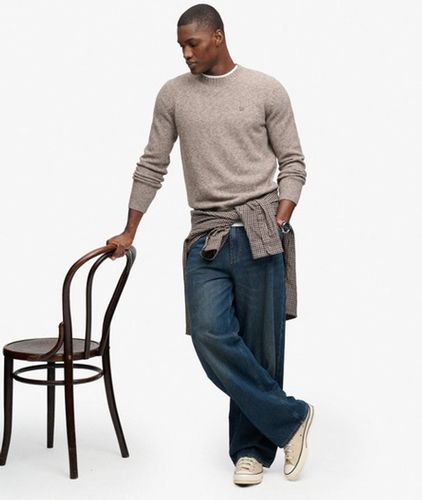 Herren Pullover mit Zopfmuster-Ärmeln - Größe: Xxl - Superdry - Modalova