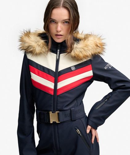 Damen Luxe Chevron Skianzug mit Schmaler Passform - Größe: 44 - Superdry - Modalova