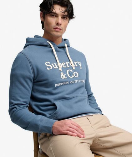 Herren Company Logo Kapuzenpullover mit Lockerer Passform - Größe: L - Superdry - Modalova