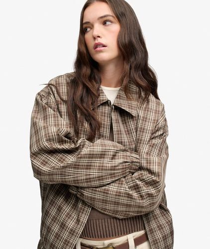 Damen Karierte Bomber-jacke mit OverGrößed-passform - Größe: 38 - Superdry - Modalova