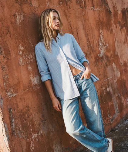 Damen Oxford Langarmhemd mit Schmaler Passform - Größe: 42 - Superdry - Modalova