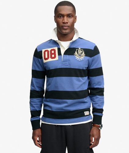 Herren Monogram Stripe Rugbyshirt Lockere Passform - Größe: M - Superdry - Modalova