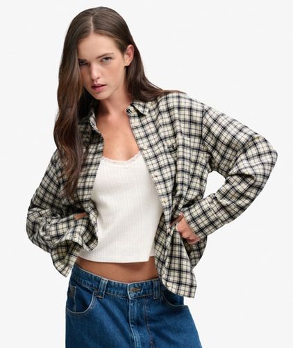 Damen Kariertes Flanellhemd mit Lockerer Passform - Größe: 38 - Superdry - Modalova