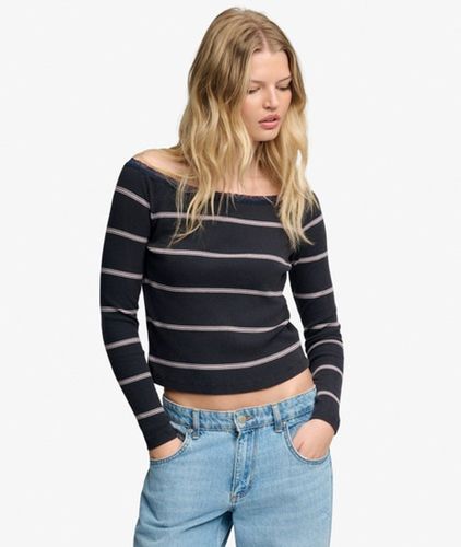 Damen Athletic Essentials Langarmshirt mit Spitze - Größe: 38 - Superdry - Modalova