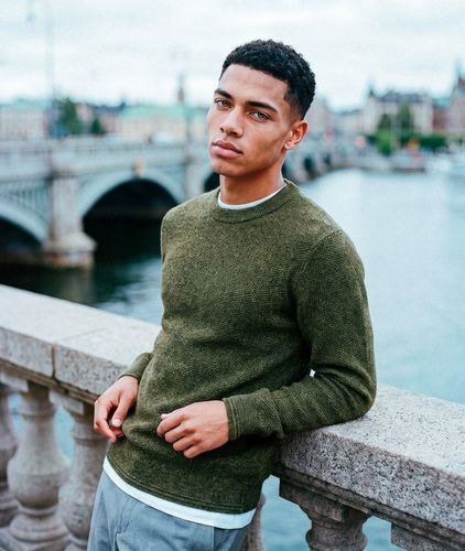 Herren Pullover mit Strukturstrick Lockerer Passform - Größe: XL - Superdry - Modalova