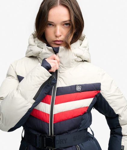 Damen Luxe Chevron Ski Steppjacke - Größe: 42 - Superdry - Modalova