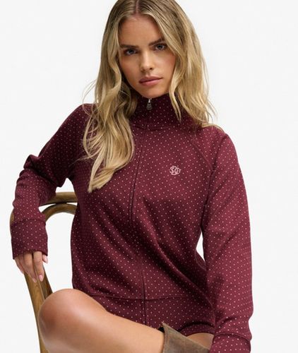 Damen Polka Dot Track Top Lockere Passform - Größe: 42 - Superdry - Modalova