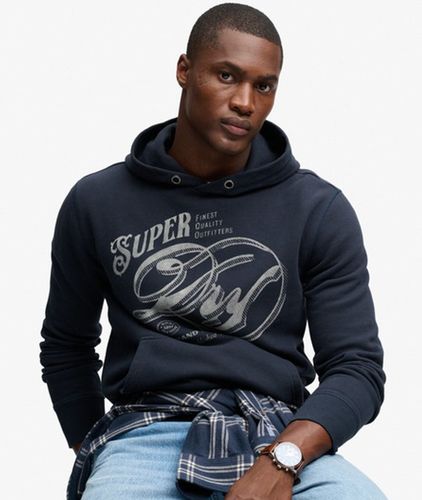 Herren Vintage Script Kapuzenpullover Lockere Passform - Größe: L - Superdry - Modalova