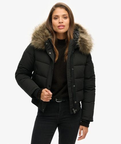 Damen Gestickter Everest Kapuzen-Bomberjacke, , Größe: 38 - Superdry - Modalova