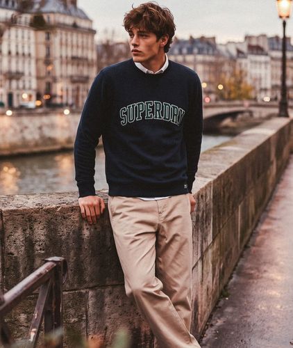Herren Athletic Applique Sweatshirt Lockere Passform - Größe: M - Superdry - Modalova