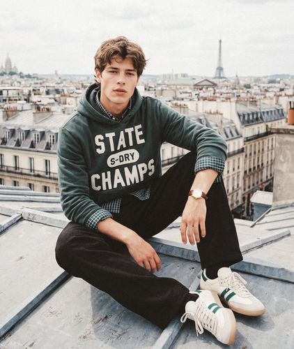 Herren Track Kapuzenpullover mit Lockerer Passform - Größe: M - Superdry - Modalova