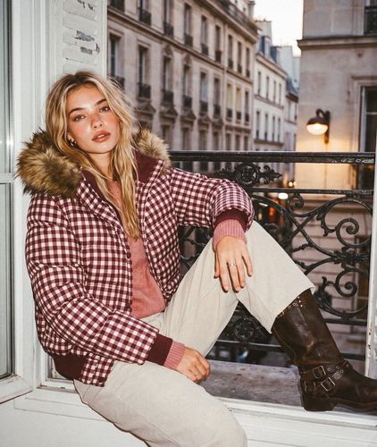 Damen Everest Check Bomberjacke mit Schmaler Passform - Größe: 44 - Superdry - Modalova
