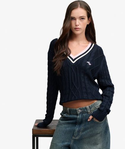 Damen Leichter Cricket-pullover Lockere Passform - Größe: 44 - Superdry - Modalova