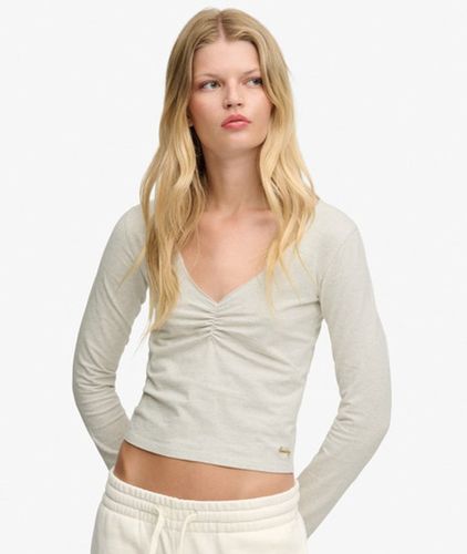 Damen Athletic Essential Langarmshirt mit Raffung - Größe: 40 - Superdry - Modalova
