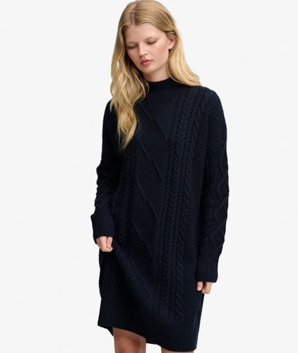 Damen Slouchy Strickkleid mit Zopfmuster - Größe: 34 - Superdry - Modalova
