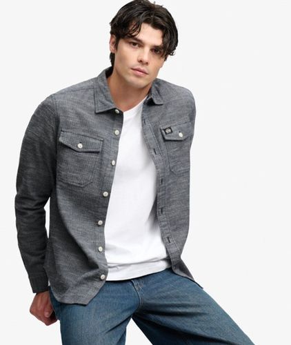 Herren Herringbone Workwear Hemd Lockere Passform - Größe: S - Superdry - Modalova