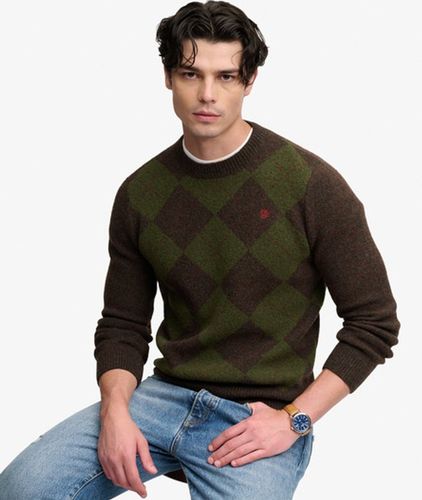 Herren Argyle-pullover mit Lockerer Passform - Größe: Xxl - Superdry - Modalova