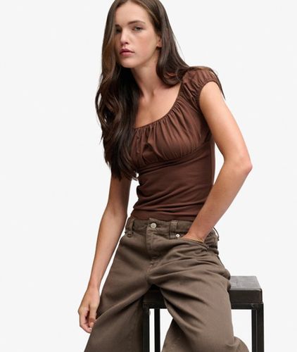 Damen Athletic Essentials Gerafftes Top Schmale Passform - Größe: 38 - Superdry - Modalova