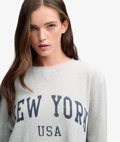 Damen Athletic Essential Langarmshirt mit Grafik - Größe: 44 - Superdry - Modalova