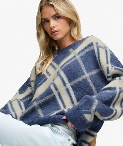 Damen Karierter Pullover mit Lockerer Passform - Größe: 42 - Superdry - Modalova