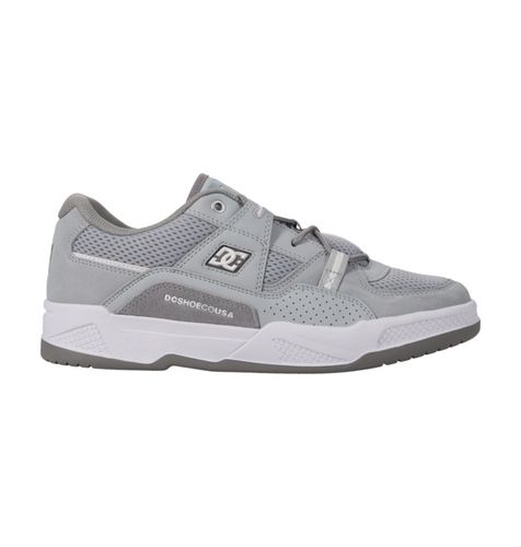 DC Shoes Construct - Men Grey Leather Shoes - DC Shoes UK - Modalova