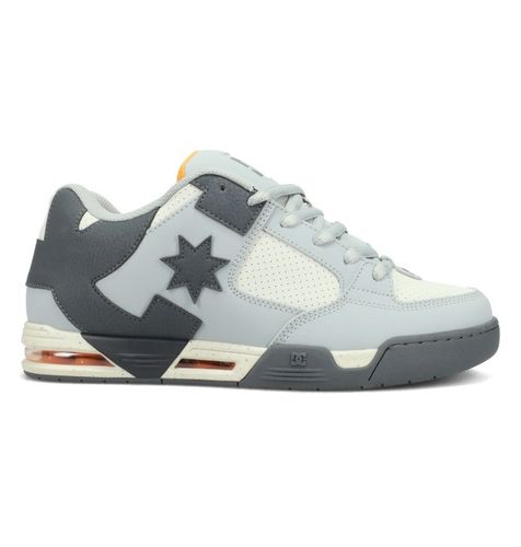DC Shoes Command - Men Grey Leather Shoes - DC Shoes UK - Modalova