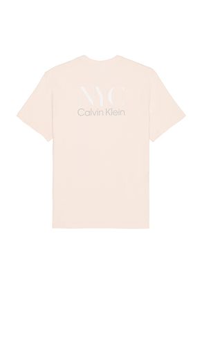 Camiseta embroidered en color rubor talla L (también en M, S, XL/1X) - Calvin Klein - Modalova