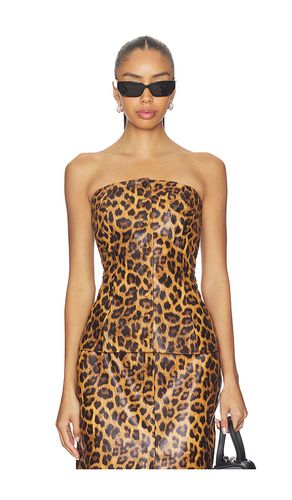 Leather Bandeau Peplum Top in . Size L. Also in M, S, XS - AEXAE - Modalova