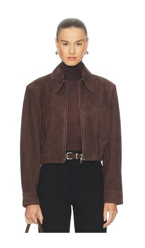 Nahlia Cropped Suede Jacket in . Taglia L. Also in M - AGOLDE - Modalova