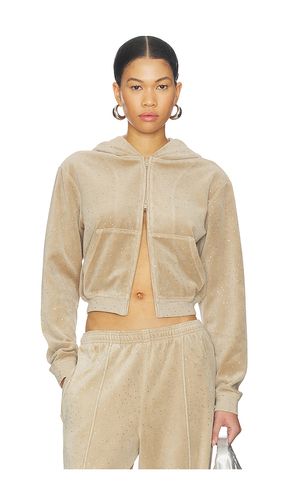 Allover Hotfix Shrunken Hoodie in . Size L. Also in M, XS - Alexander Wang - Modalova