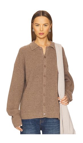 Suéter de punto con botones relaxed en color bronce talla M (también en XXS) - Aya Muse - Modalova