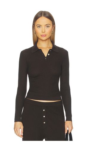 Long Sleeve Shrunken Polo Top en . Taille L. Also en M, S, XL, XS - Guest In Residence - Modalova