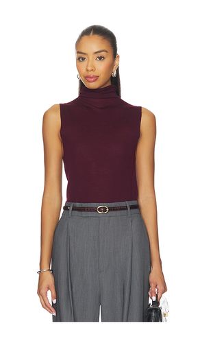 Alaska sleeveless knit mockneck en color burgundy talla L (también en M, S, XL, XS) - EAVES - Modalova