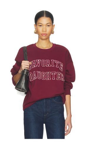 Sudadera the collegiate en color burgundy talla L (también en M, S, XS) - Favorite Daughter - Modalova