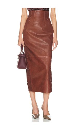 The Svelte Leather Midi Skirt in . Taglia XL. Also in XS - Helsa - Modalova