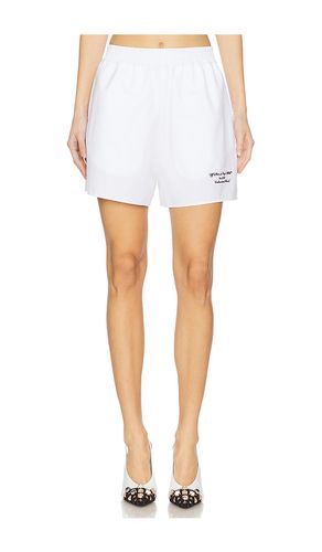 OFF- Embroidered Poplin Elastic Waist Shorts in . Taglia 36. Also in 38, 40 - OFF-WHITE - Modalova