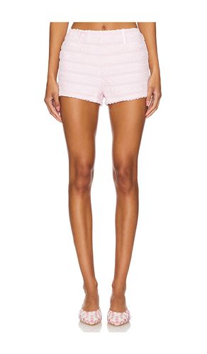 Shorts sexys con detalle de volantes en color rosado talla M (también en L, S, XL, XS, XXL, XXS) - LIONESS - Modalova
