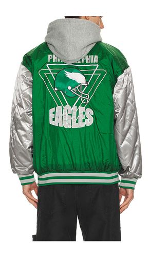 NFL Eagles Diamond Fusion Vintage Logo Button Front Jacket in . Taglia L. Also in M, S, XL/1X - Mitchell & Ness - Modalova