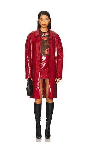 Leather Long Overcoat in . Taglia 38. Also in 42 - Moschino Jeans - Modalova