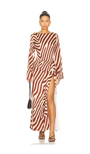 Vestido largo con mangas montie en color chocolate talla L (también en M, S, XS) - SEVEN WONDERS - Modalova