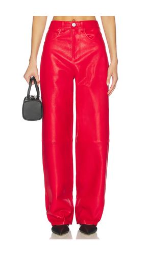 Pantalón de cuero holgado en color rojo talla 34 (también en 36, 38) - Rohe - Modalova