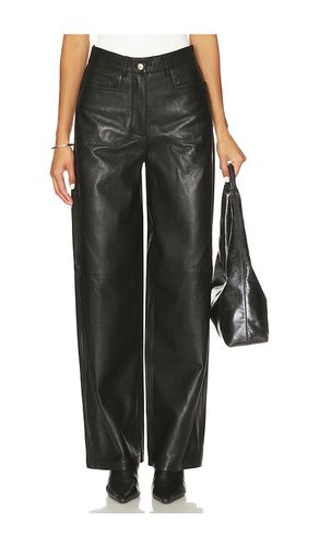 Pantalones de cuero tipo capullo en color negro talla 36 (también en 38, 40) - REMAIN - Modalova