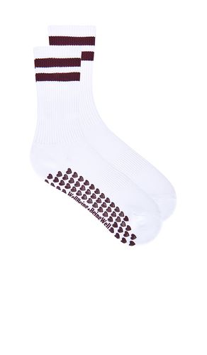 Calcetin striped tube grip sock en color blanco talla all - WellBeing + BeingWell - Modalova
