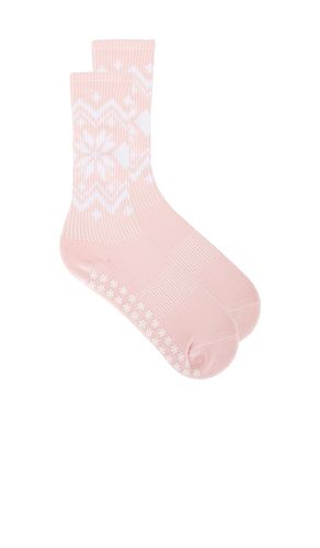 Calcetin fair isle grip sock en color rosado talla all - WellBeing + BeingWell - Modalova