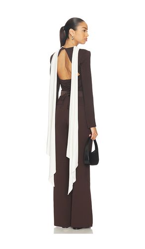 Blusa de manga larga con bufanda en color marrón talla 32 (también en 34, 36, 38, 40) - ROTATE - Modalova