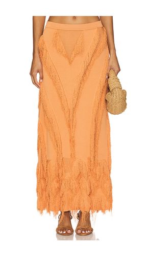 Maxifalda de punto astrid en color mandarina talla L (también en M, S, XS) - Ulla Johnson - Modalova