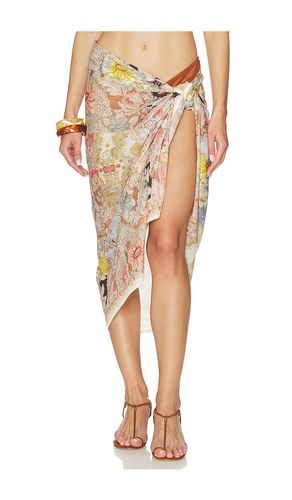 Printed cotton pareo en color naranja talla all - Zimmermann - Modalova