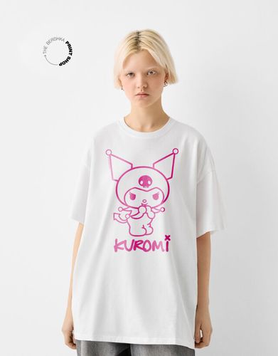 Camiseta Kuromi Manga Corta Boxy Mujer S - Bershka - Modalova